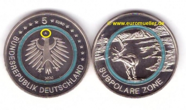 5 Euro Gedenkmünze Deutschland 2020 -A- Subpolare Zone