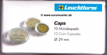 10 Münzkapseln Leuchtturm für 10 Euro Münzen "Luft"
