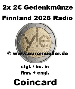 2x 2 Euro Gedenkmünze Finnland 2026 - Radio - CC