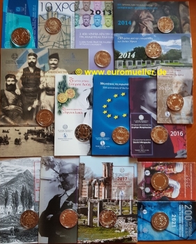 Griechenland 2 Euro Sondermünzen Sammlung 2004-2021 bu. in Coincard