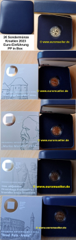 Kroatien Sammlung 2 Euro Sondermünzen 2023 - 2025 PP