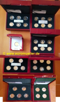 Luxemburg 2 Euro Sondermünzen 2004 - 2025 PP in Boxen