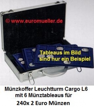 Münzkoffer Leuchtturm für 240x 2 Euro Münzen o. 30x lose KMS