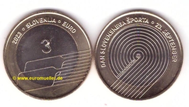 Slowenien 3 Euro Gedenkmünze Sport