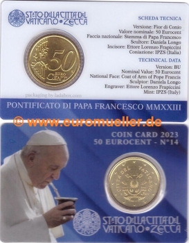 Vatikan 50 Cent Coincard 2023