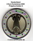 Deutschland 2 Euro Kursmünze 2008 G