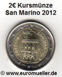 San Marino 2 Euro Kursmünze 2012 unc.