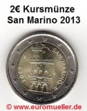 San Marino 2 Euro Kursmünze 2013 unc.