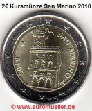 San Marino 2 Euro Kursmünze 2010