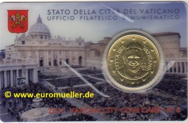 Vatikan 50 Cent Coincard No. 6 2015 bu.