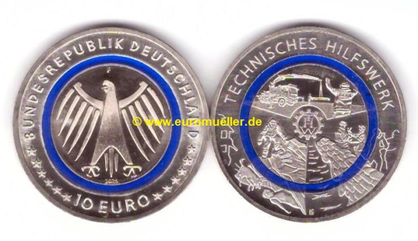10 Euro Deutschland 2025 THW -F-