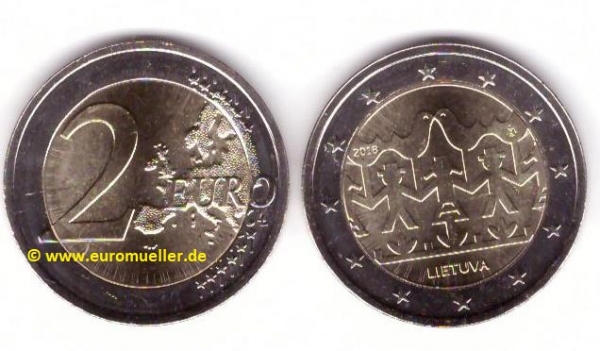 2 Euro Sondermünze Litauen 2018 Festival