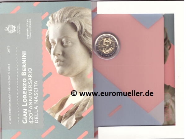 2Euro Sondermünze San Marino 2018 Bernini