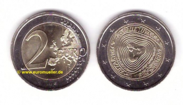 2 Euro Sondermünze Litauen 2019 Sutartines