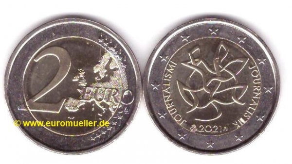 2 Euro Sondermünze Finnland 2021 - Jornalismus