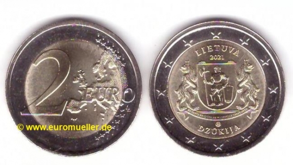 2 Euro Sondermünze Litauen 2021 Dzūkija