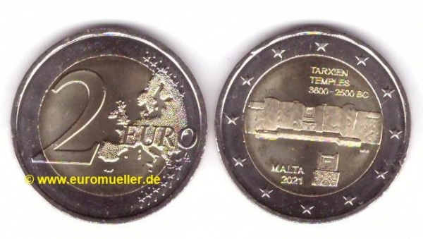 2 Euro Sondermünze Malta 2021 Tarxien unc.