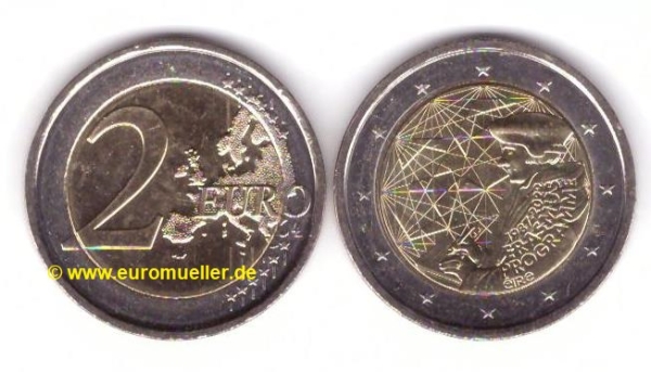 2 Euro Sondermünze Irland 2022 Erasmus