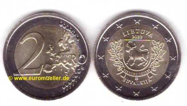 2 Euro Sondermünze Litauen 2022 Suvalkija unc.