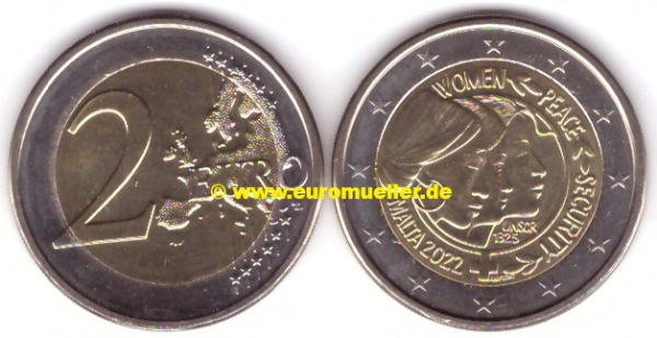 2 Euro Gedenkmünze Malta 2022