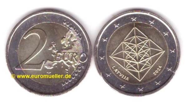 2 Euro Sondermünze Lettland 2024 Puzuris