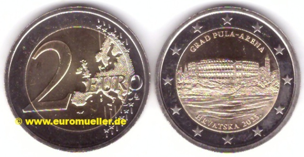 2 Euro Sondermünze Kroatien 2025 Pula Arena