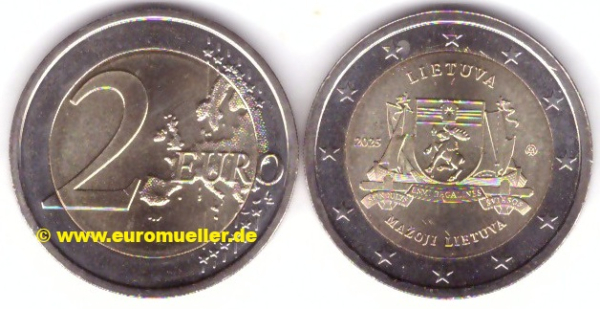 2 Euro Gedenkmünze Litauen Mazoji
