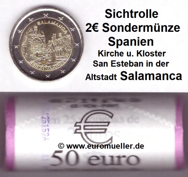 Rolle 2 Euro Sondermünze Spanien 2025 Salamanca