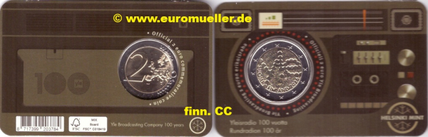2 Euro Gedenkmünze Finnland 2026 - Radio - fin. CC