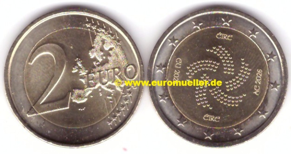 2 Euro Gedenkmünze Irland 2026 EU-Ratsvorsitz
