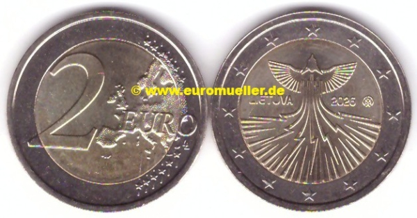 2 Euro Gedenkmünze Litauen 2026 - Energieversorung