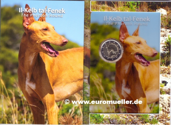 2 Euro Gedenkmünze Malta 2026 Pharaonenhund bu. in CC