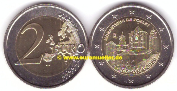 2 Euro Gedenkmünze Spanien 2026 Poblet