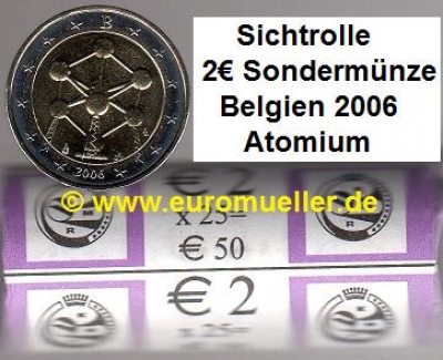 Rolle 2 Euro Sondermünze Belgien 2006