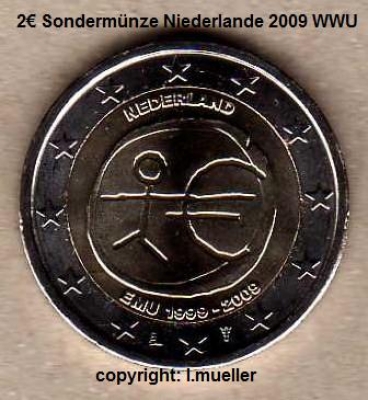 2 Euro Sondermünze Niederlande 2009 (WWU)