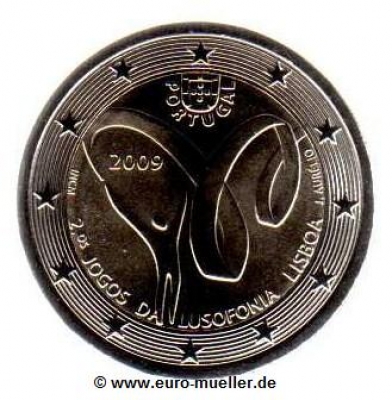 2 Euro Sondermünze Portugal 2009 (Lusophonie)