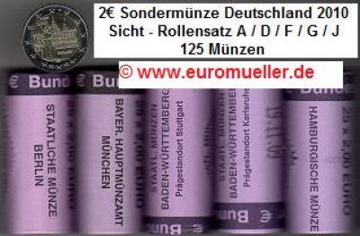 5 Rollen 2 Euro Sondermünze Deutschland 2010 Bremen