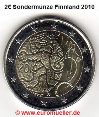 2 Euro Sondermünze Finnland 2010