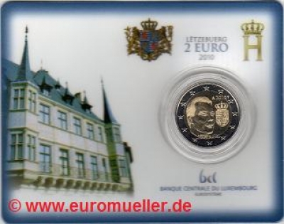 2 Euro Sondermünze Luxemburg 2010 bu.