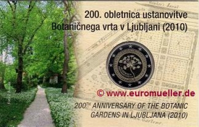 2 Euro Sondermünze Slowenien 2010 in Coincard