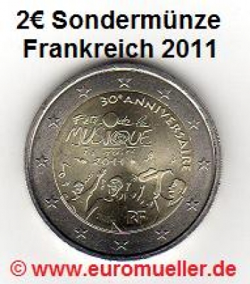 2 Euro Sondermünze Frankreich 2011