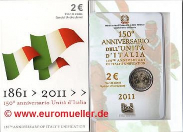 2 Euro Sondermünze Italien 2011 bu.