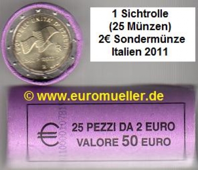 Rolle 2 Euro Sondermünze Italien 2011