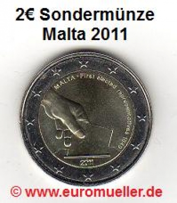 2 Euro Sondermünze Malta 2011