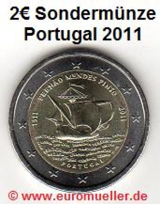 2 Euro Sondermünze Portugal 2011 F. Pinto