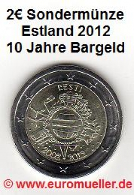 2 Euro Sondermünze Estland 2012 Bargeld