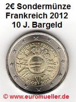 2 Euro Sondermünze Frankreich 2012 Bargeld