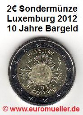 2 Euro Sondermünze Luxemburg 2012 Bargeld