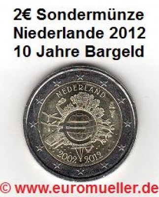 2 Euro Sondermünze Niederlande 2012 Bargeld