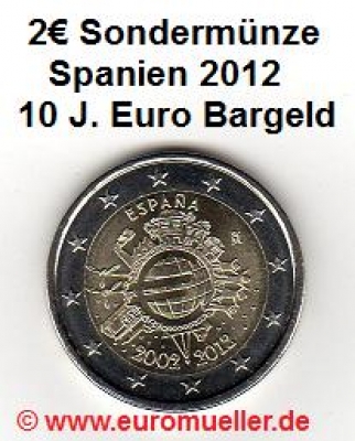 2 Euro Sondermünze Spanien 2012 (Bargeld)